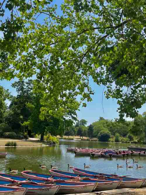 Barques sur le lac Daumesnil au bois de Vincennes